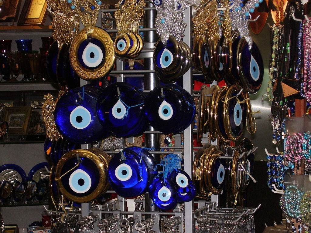 Blue eye charms to ward off the Evil Eye