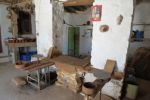 Kostas' pottery (note the photograph of a previous family member at the same pottery wheel)